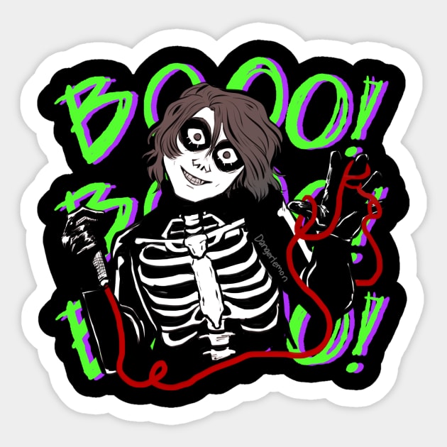 boo! Sticker by dangerlemon